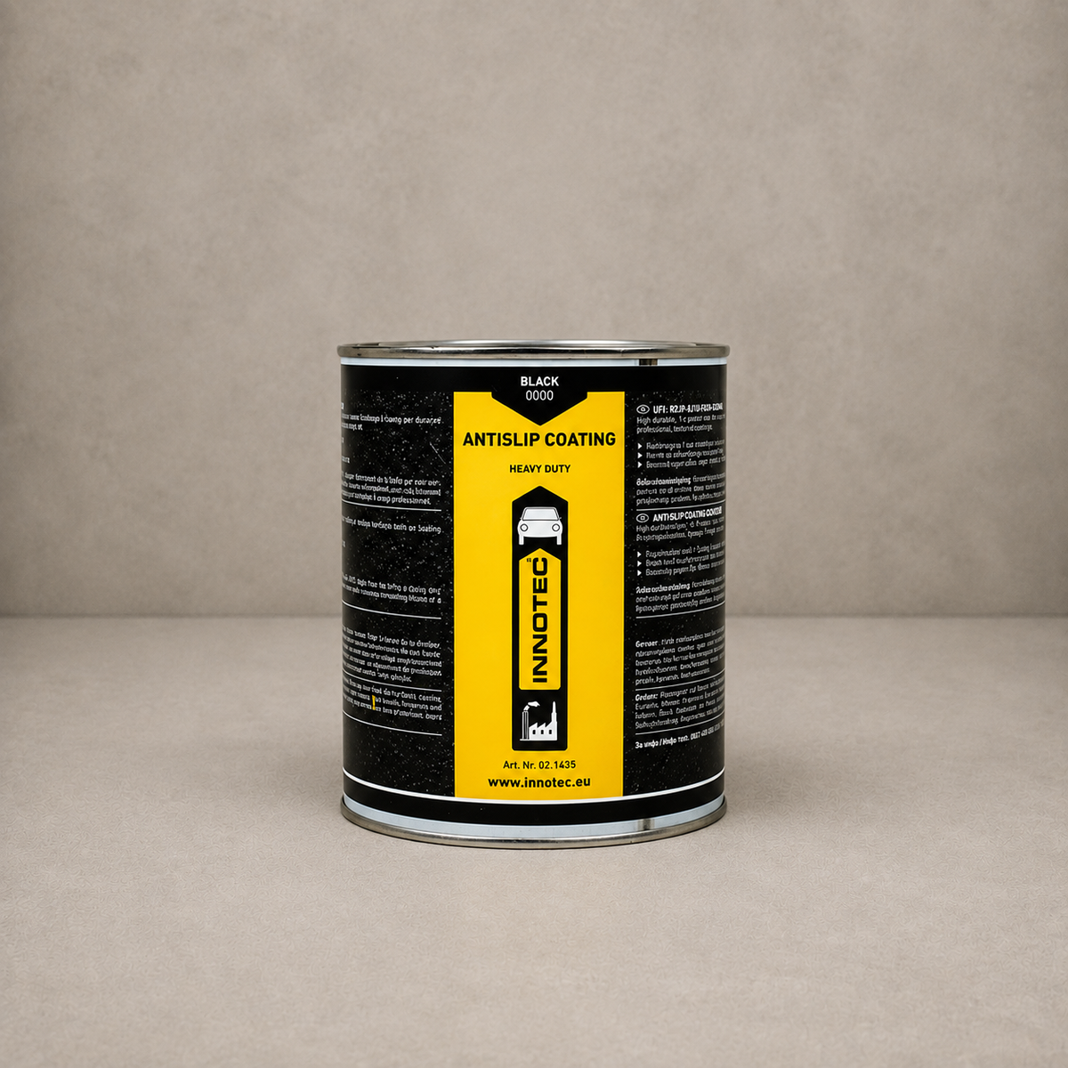 Innotec Antislip Coating – 1 Liter · Dose, Schwarz, entspr. RAL 9005 – Artikelnummer 1369-1