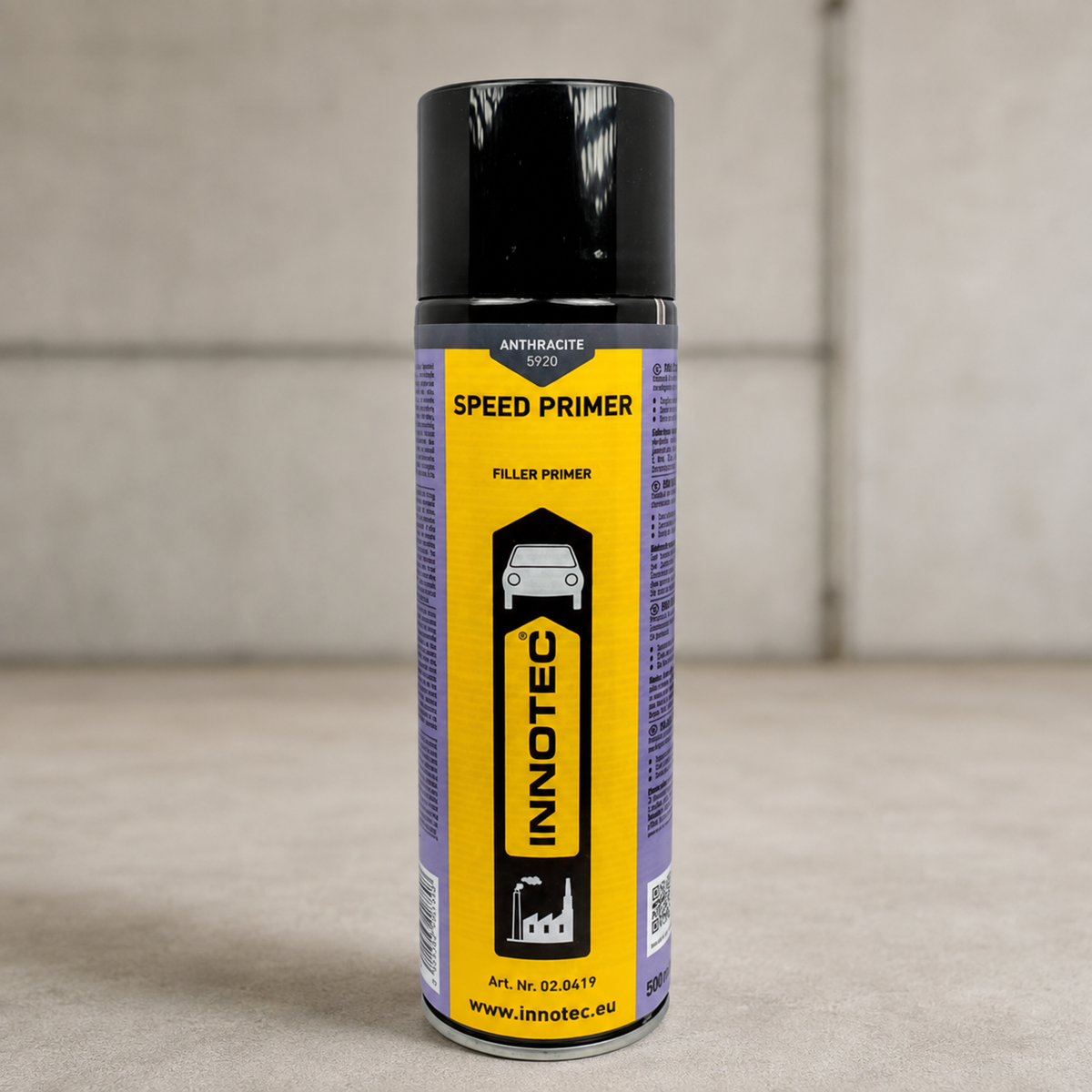 Innotec Speed Primer – 500 ml · Aerosol, Anthrazit, Standard – Artikelnummer 1302-1