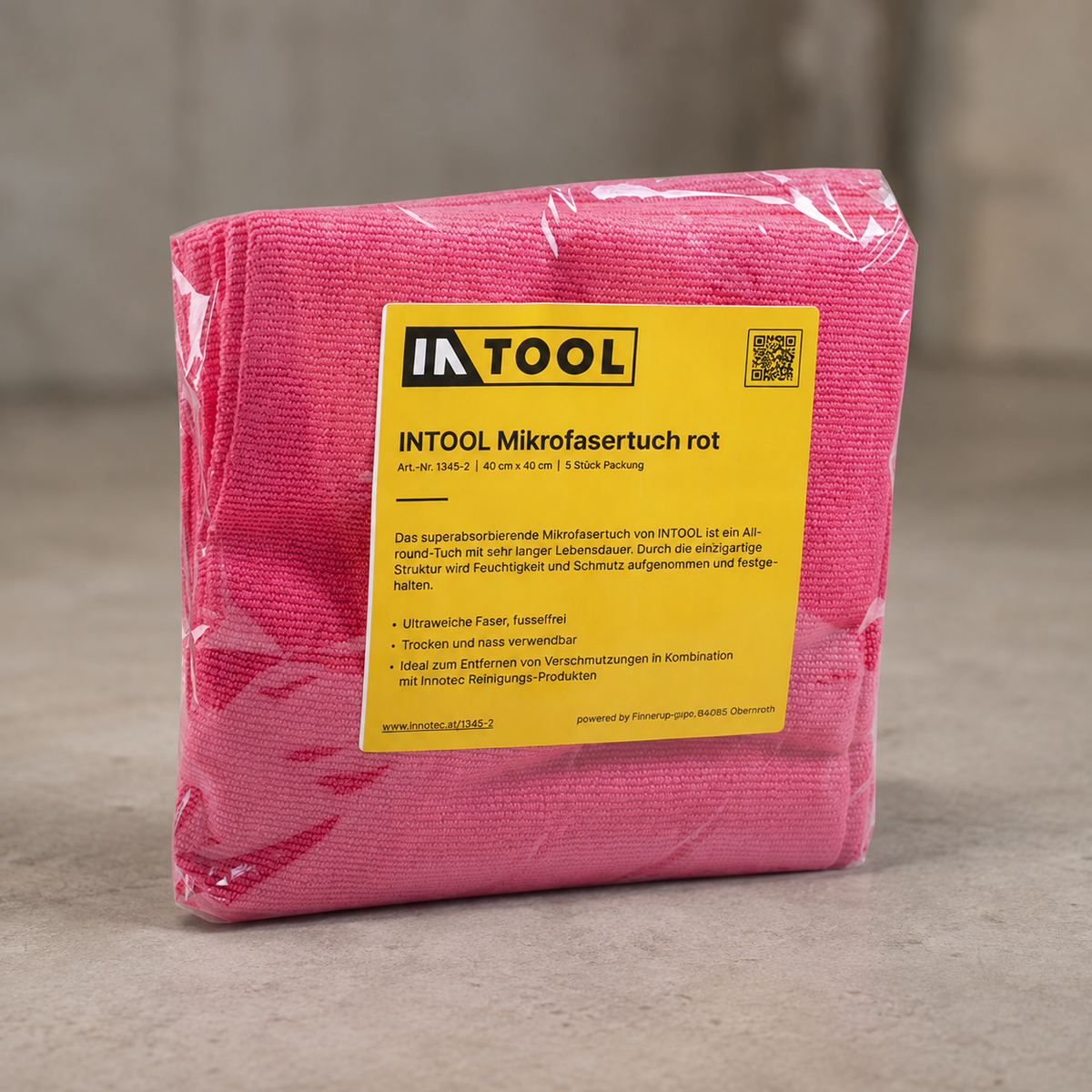 Innotec INTOOL Mikrofasertuch rot – Artikelnummer 1345-2