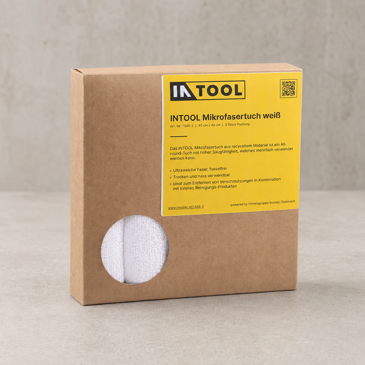 Innotec INTOOL Mikrofasertuch weiß – Artikelnummer 1345-3