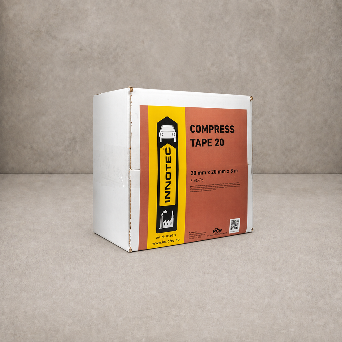 Innotec Compress Tape – 8 Laufmeter · Rolle, 20 mm breit x 20 mm stark – Artikelnummer 1692