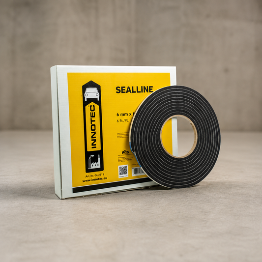 Innotec Sealline – 27 Laufmeter · Rolle, Schwarz, 06 mm breit x 06 mm stark – Artikelnummer 170
