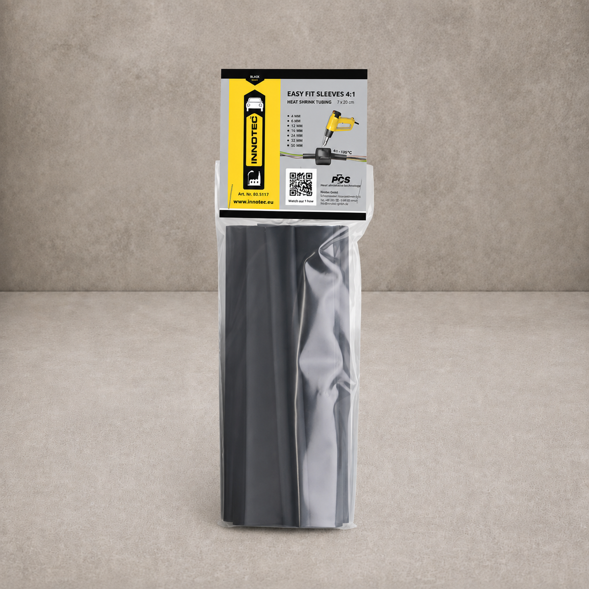 Innotec Easy Fit Sleeves – 7 Teile · Set, Standard, 4:1 Starterset (1 Stück je Größe), 50 cm lang – Artikelnummer 1738-01