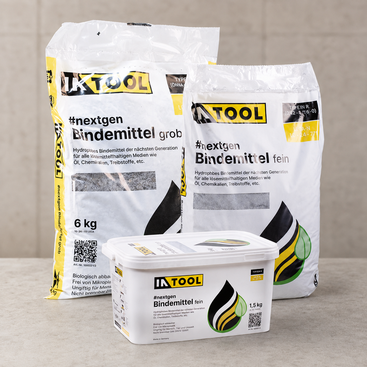 Innotec INTOOL #nextgen Bindemittel – 1,5 kg · Kübel, fein, 7,5 - 12 Liter – Artikelnummer 199037-1