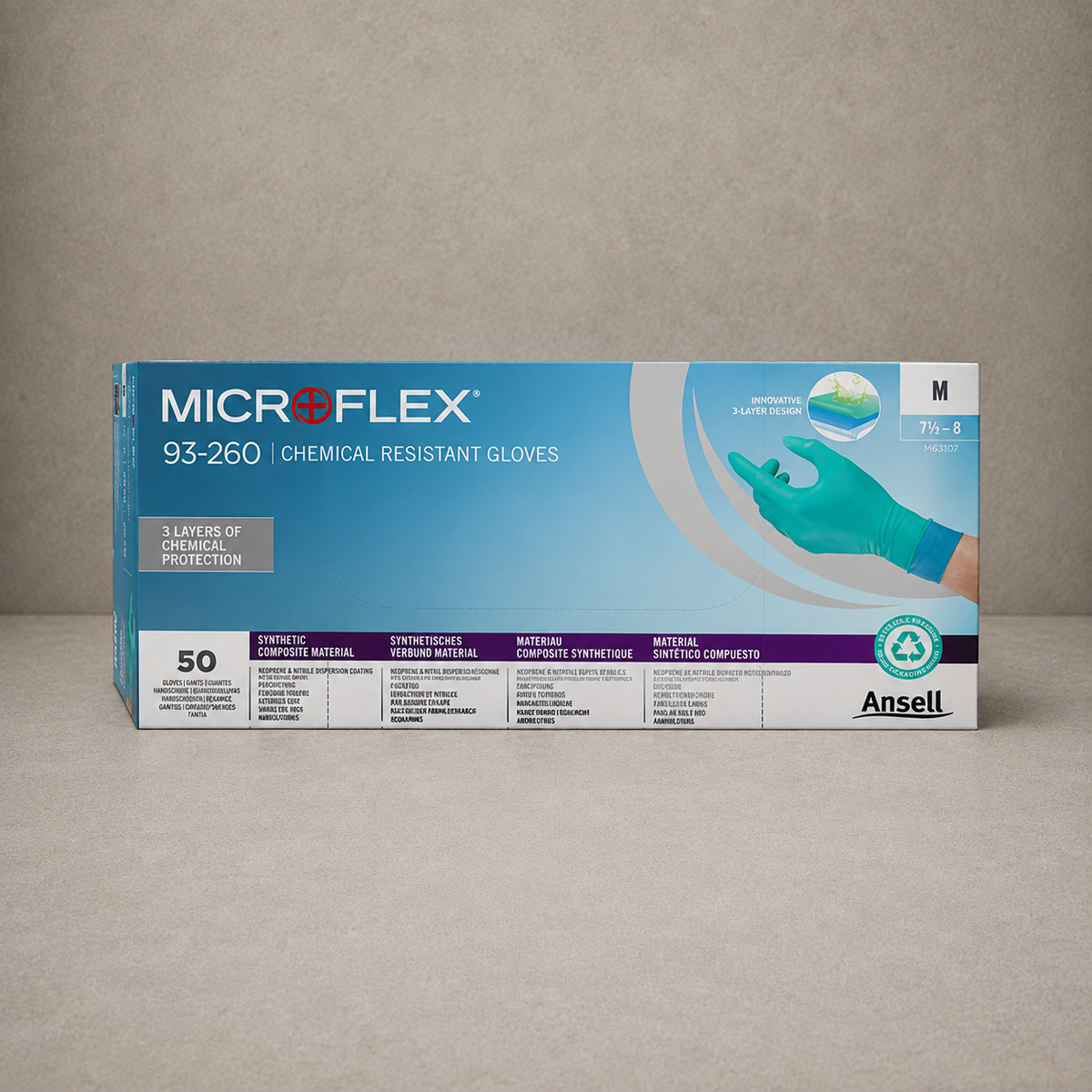 Innotec Microflex Nitril und Neopren – 50 Stück · Packung, Grün, Größe 9,5-10 – Artikelnummer 2010-03